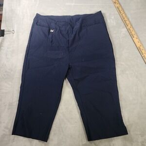 Lulu B Stretch Pull On Capris with Pockets Navy Blue Size 16